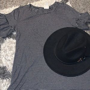 ruffle sleeved t-shirt dress